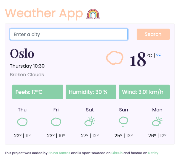 react weather project